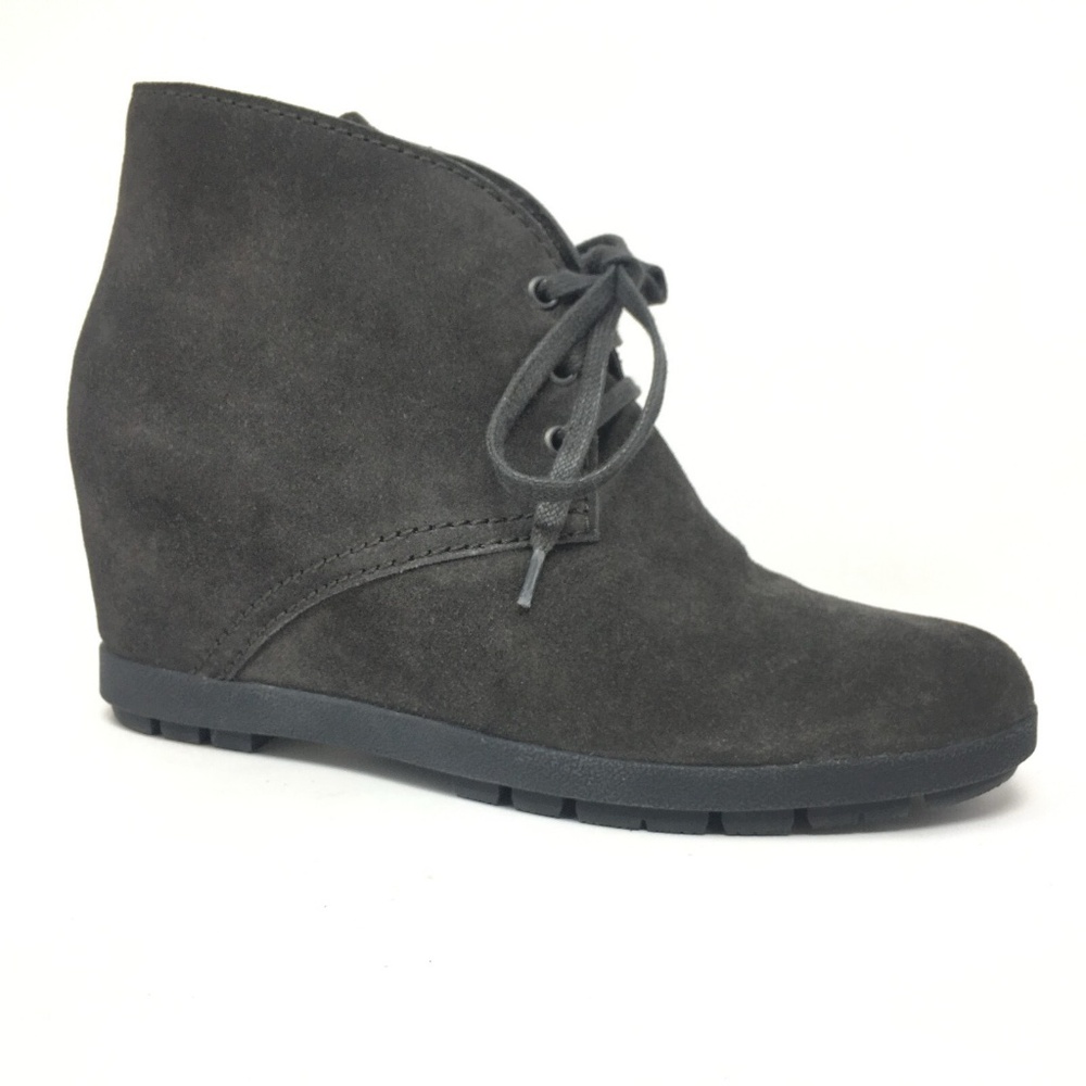 Prada Suede Wedge Bootie Lace-up 39.5 Like New
